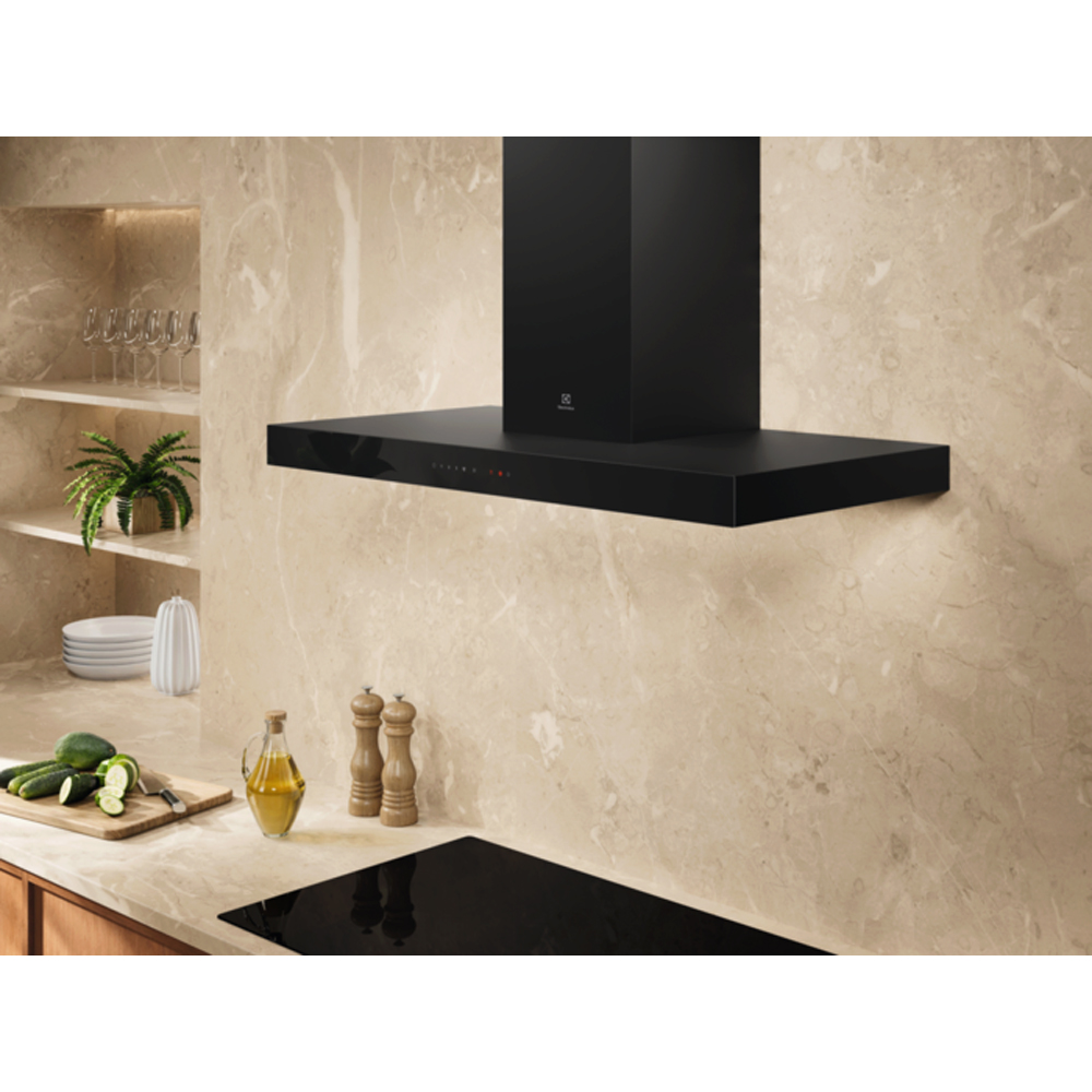 Hota decorativa ELECTROLUX LFT819K, 1 motor, 730 m3/h, L 90 cm, negru mat