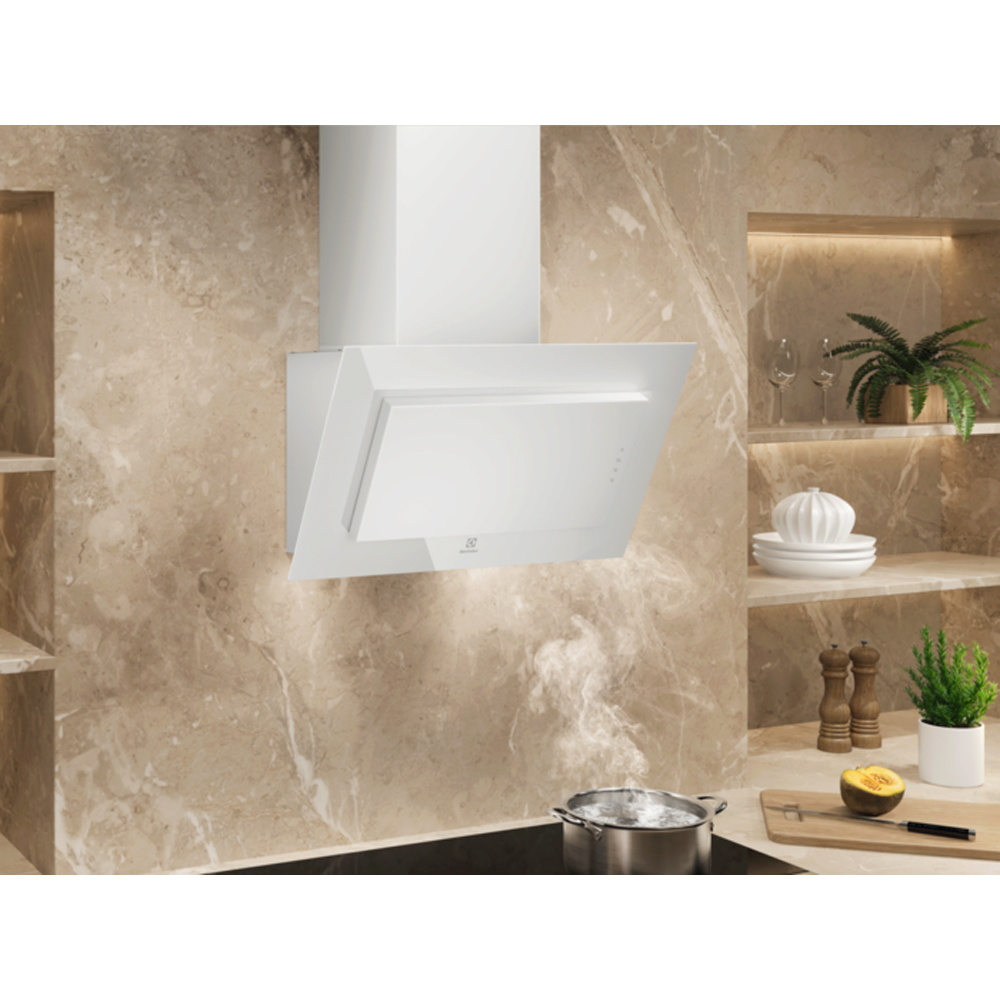 Hota decorativa ELECTROLUX LFV326W, 1 motor, 600 m3/h, L 60 cm, alb