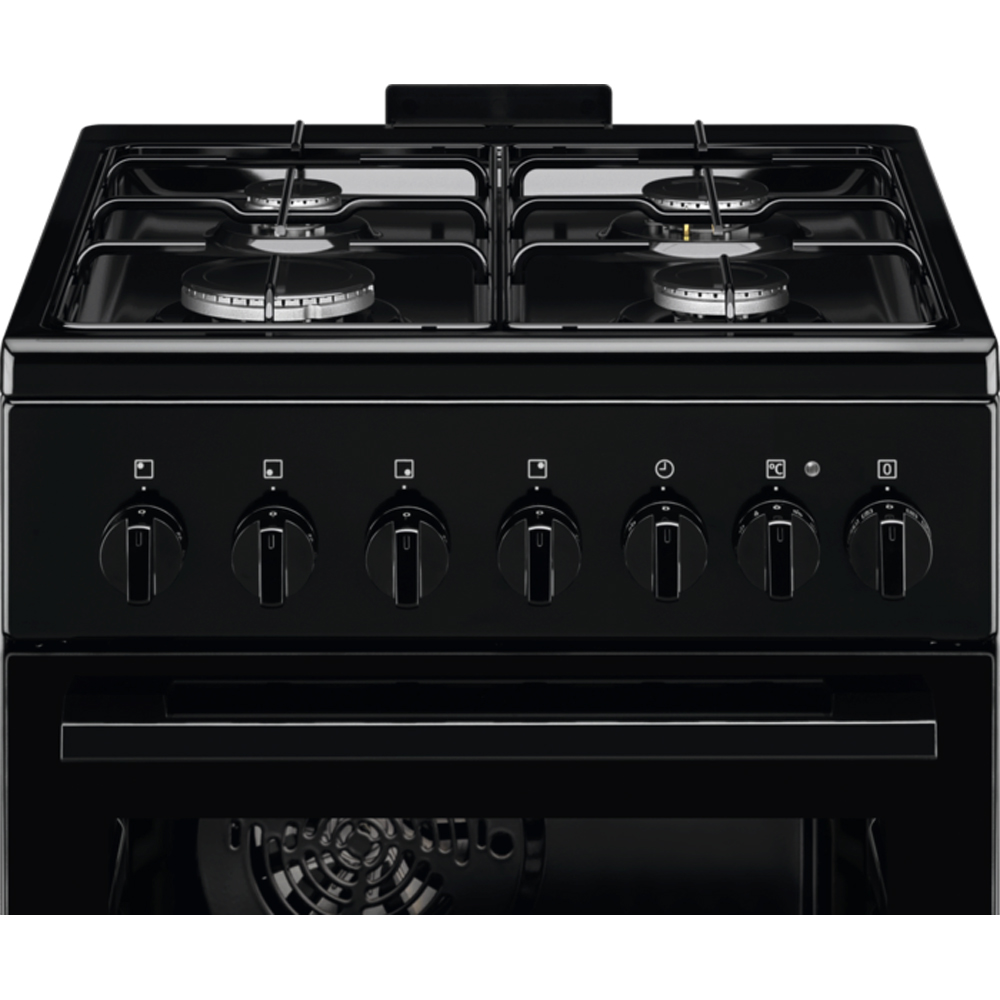 Aragaz ELECTROLUX LKK520022K, 4 arzatoare, Gaz + Electric, L 50 cm, Grill, negru