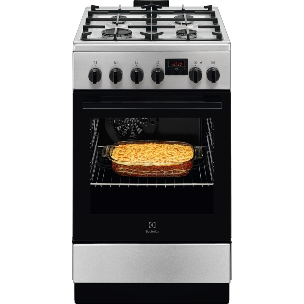 Aragaz ELECTROLUX LKK540223X, 4 arzatoare, Gaz + Electric, L 50 cm, Grill, inox