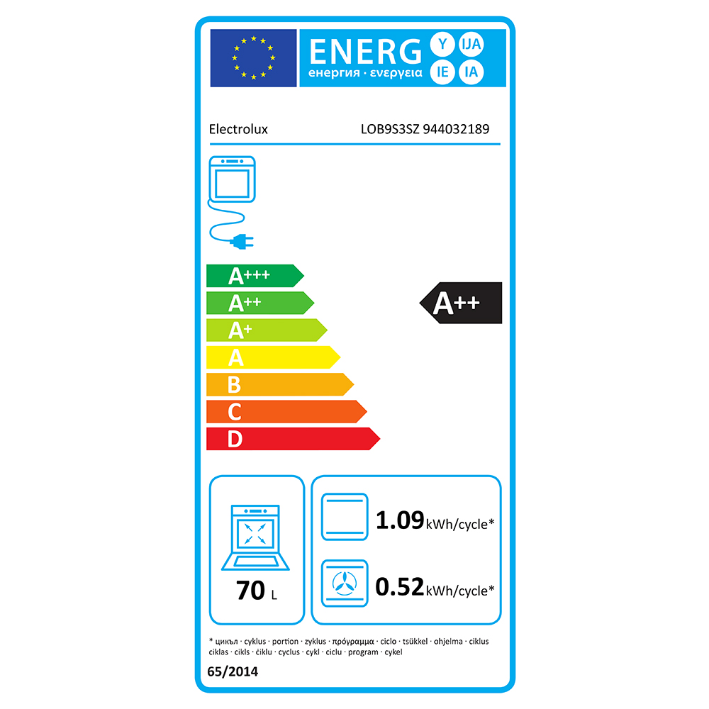 Cuptor incorporabil ELECTROLUX LOB9S3SZ, Electric, SteamPro, Autocuratare cu abur, 70 l, Clasa A++, Wi-Fi, negru