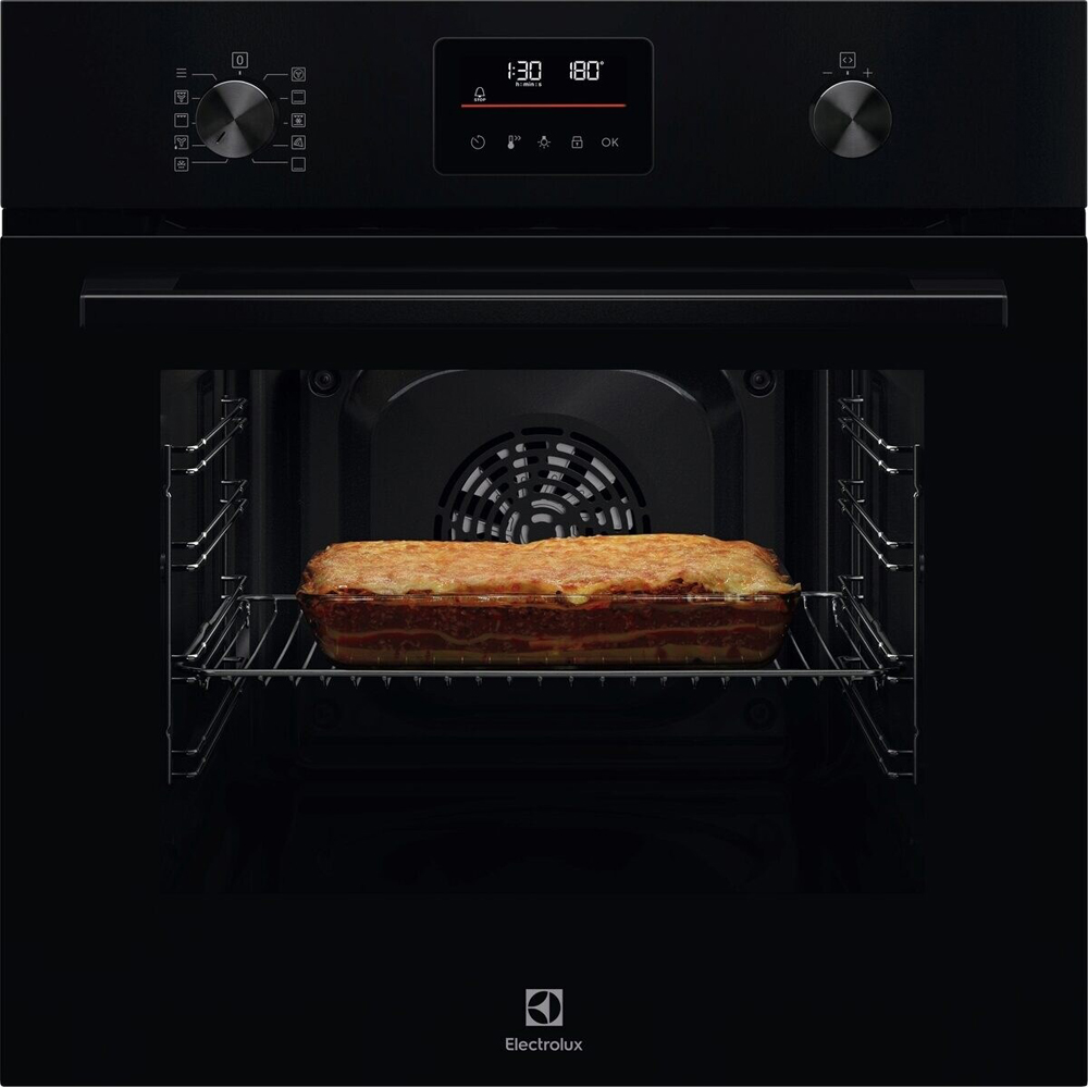 Cuptor incorporabil ELECTROLUX SurroundCook LOF4P06BK, Electric, Autocuratare pirolitica, 65 l, Clasa A+, negru