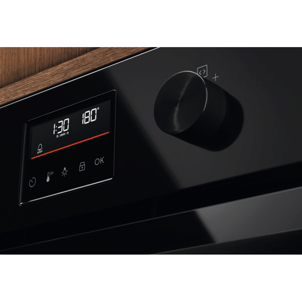 Cuptor incorporabil ELECTROLUX SurroundCook LOF4P06BK, Electric, Autocuratare pirolitica, 65 l, Clasa A+, negru