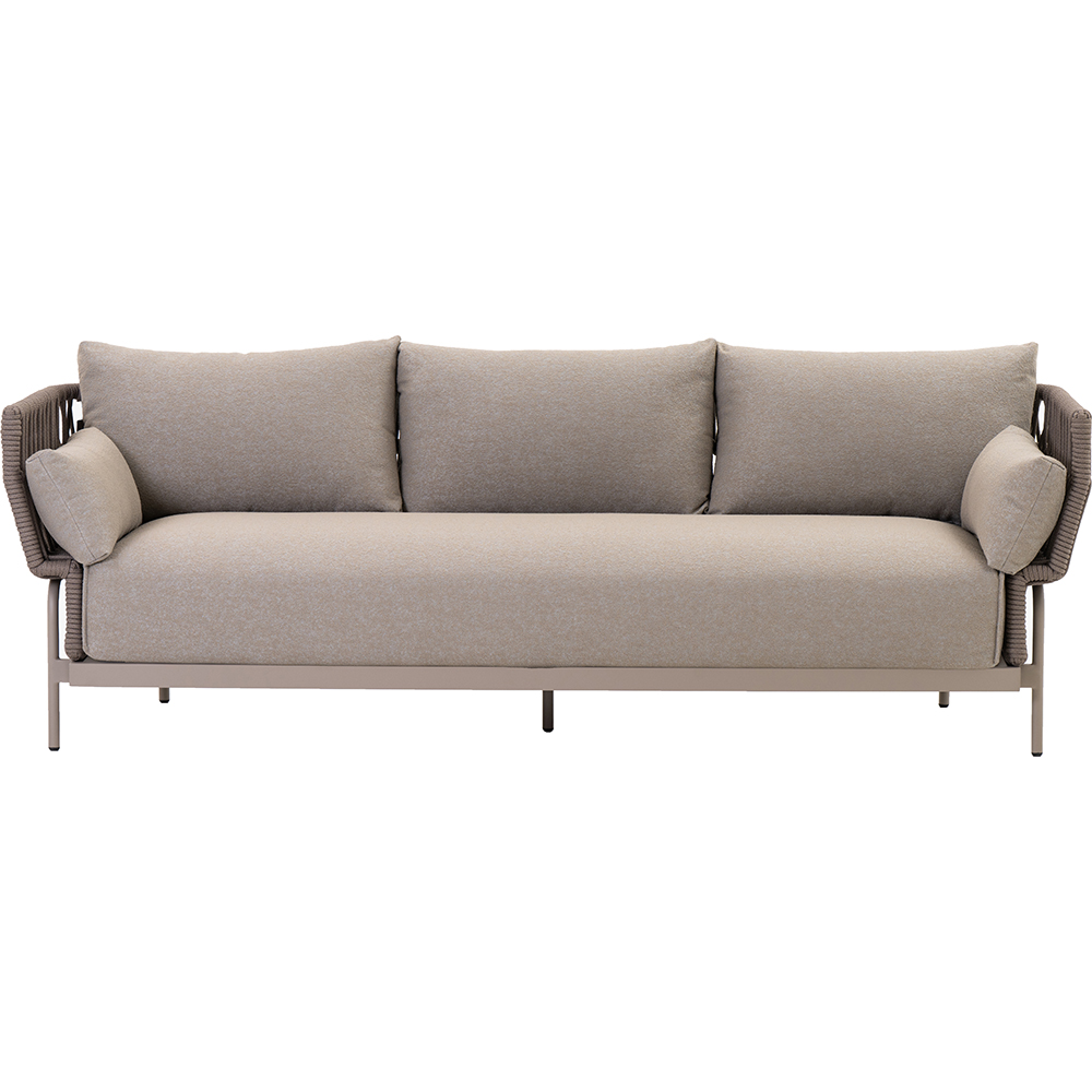 Canapea terasa LIVINTWIST Rock, aluminiu, 230.2 x 85.1 x 75.1 cm, taupe