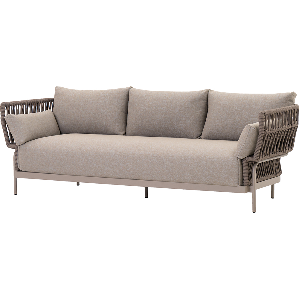 Canapea terasa LIVINTWIST Rock, aluminiu, 230.2 x 85.1 x 75.1 cm, taupe