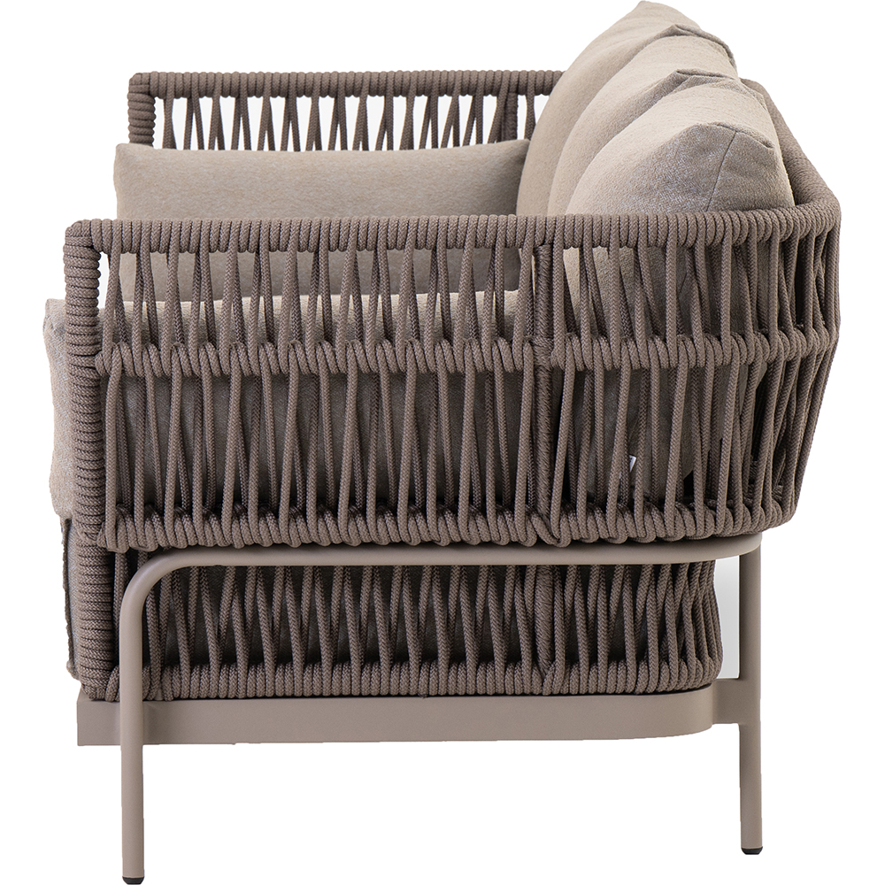 Canapea terasa LIVINTWIST Rock, aluminiu, 230.2 x 85.1 x 75.1 cm, taupe