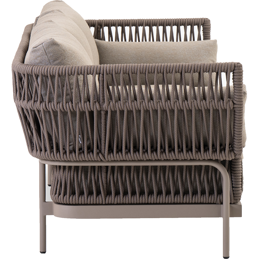 Canapea terasa LIVINTWIST Rock, aluminiu, 230.2 x 85.1 x 75.1 cm, taupe