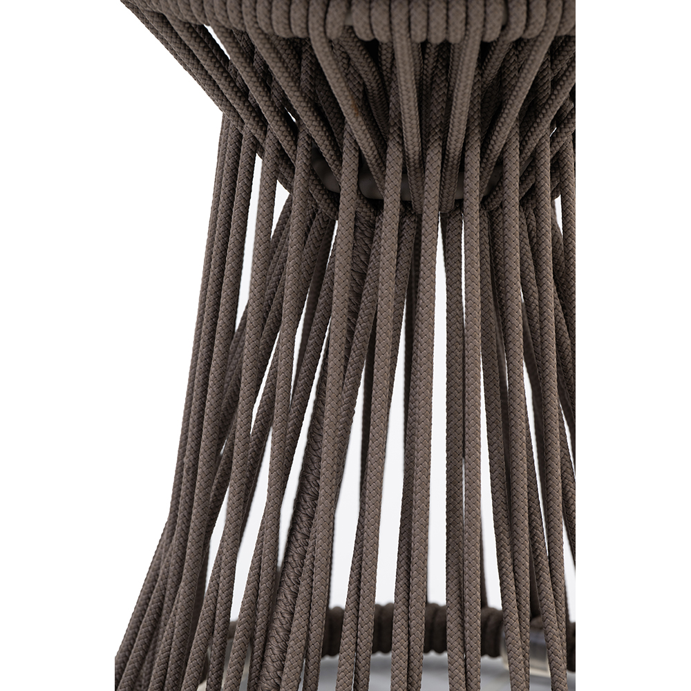 Masa terasa LIVINTWIST Rock 4, aluminiu, 39 x 51 cm, taupe