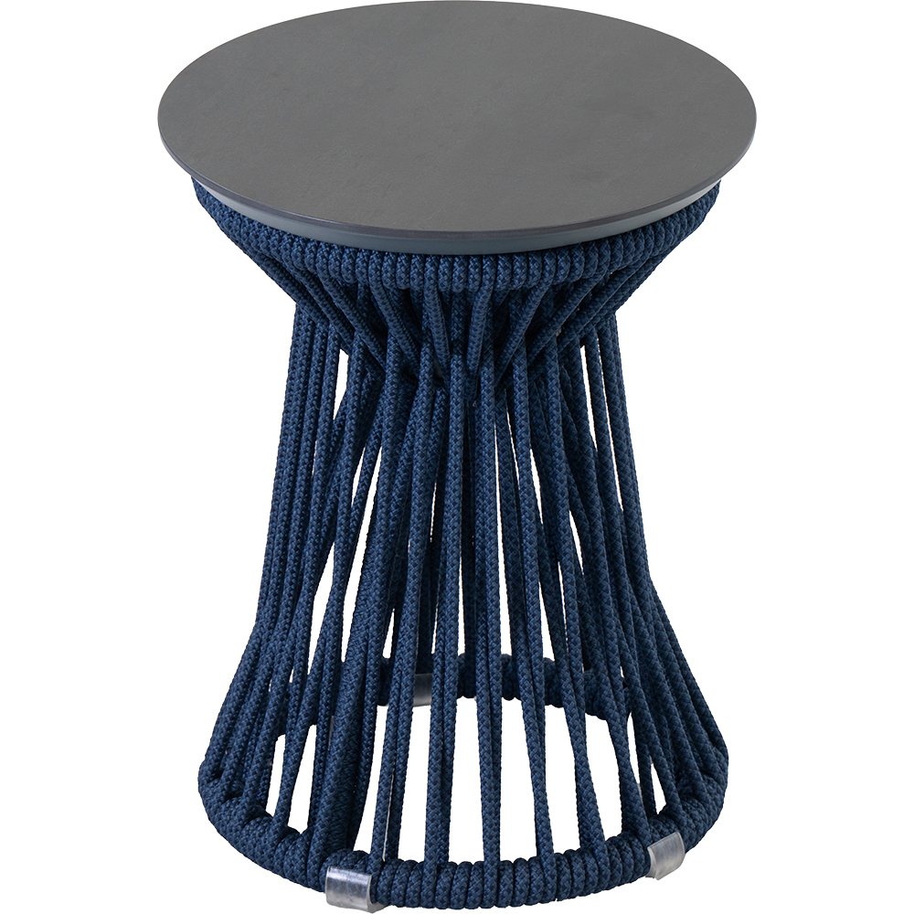 Masa terasa LIVINTWIST Rock 9, aluminiu, 39 x 51 cm, albastru