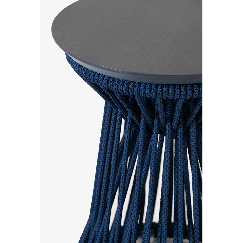 Masa terasa LIVINTWIST Rock 9, aluminiu, 39 x 51 cm, albastru