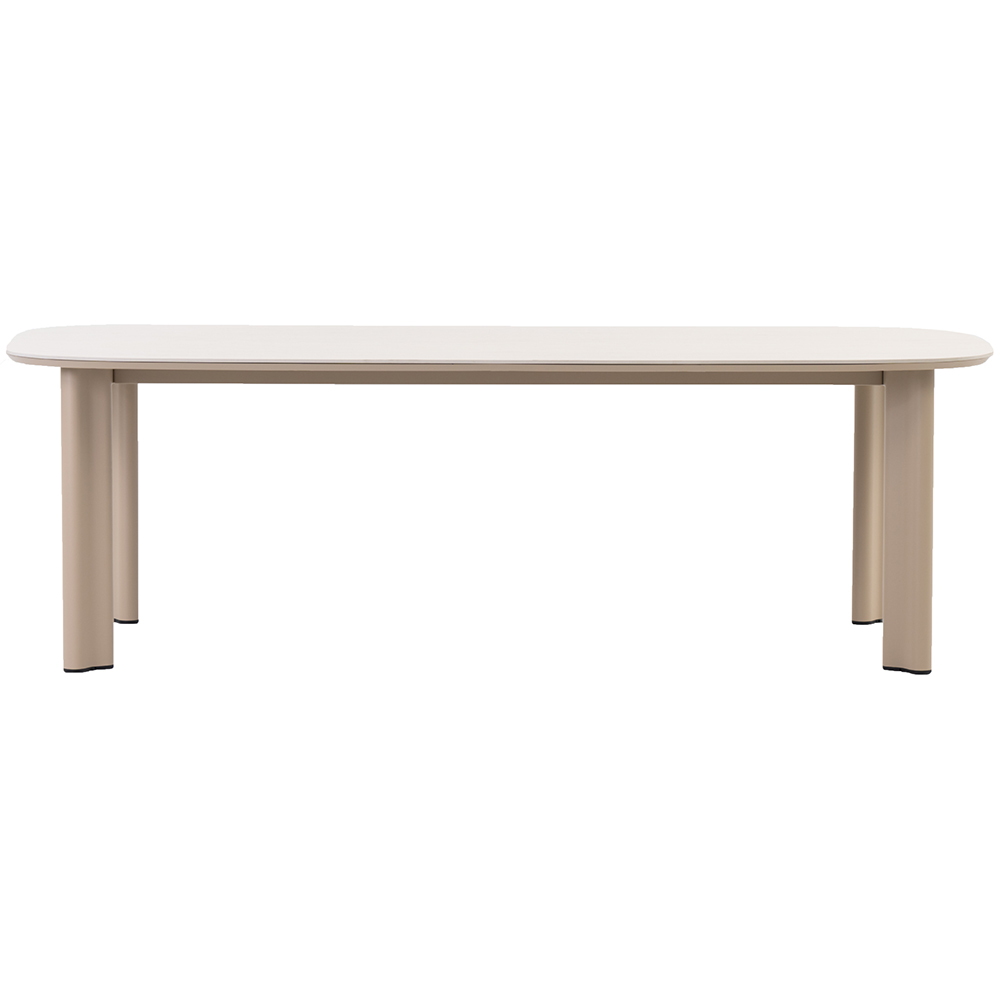 Masa terasa LIVINTWIST Scroll, aluminiu, 240 x 120 x 75 cm, bej