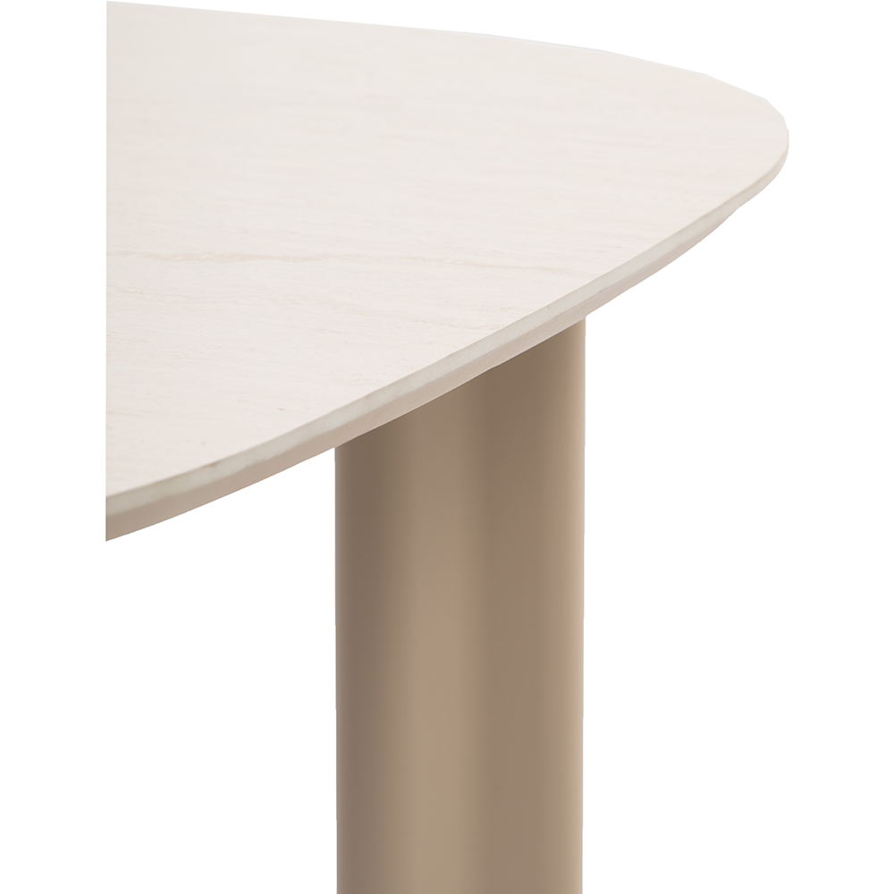 Masa terasa LIVINTWIST Scroll, aluminiu, 240 x 120 x 75 cm, bej