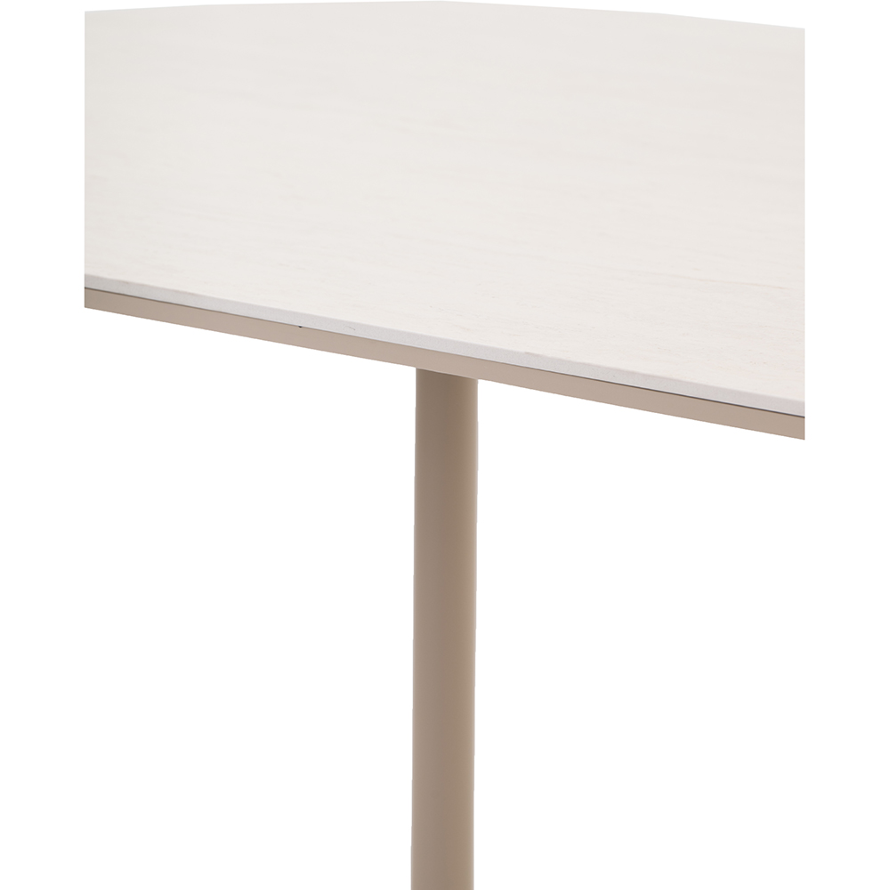 Masa terasa LIVINTWIST Scroll, aluminiu, 240 x 120 x 75 cm, bej
