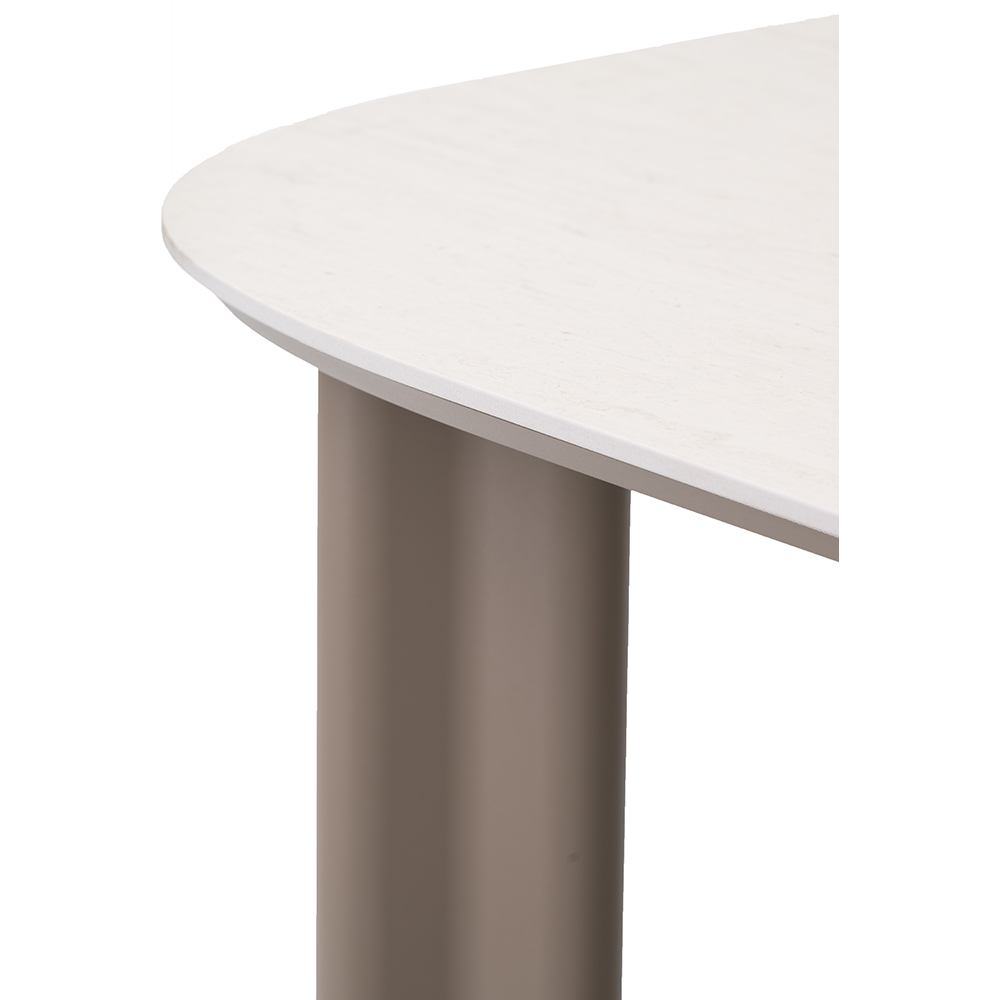 Masa terasa LIVINTWIST Scroll, aluminiu, 240 x 120 x 75 cm, taupe