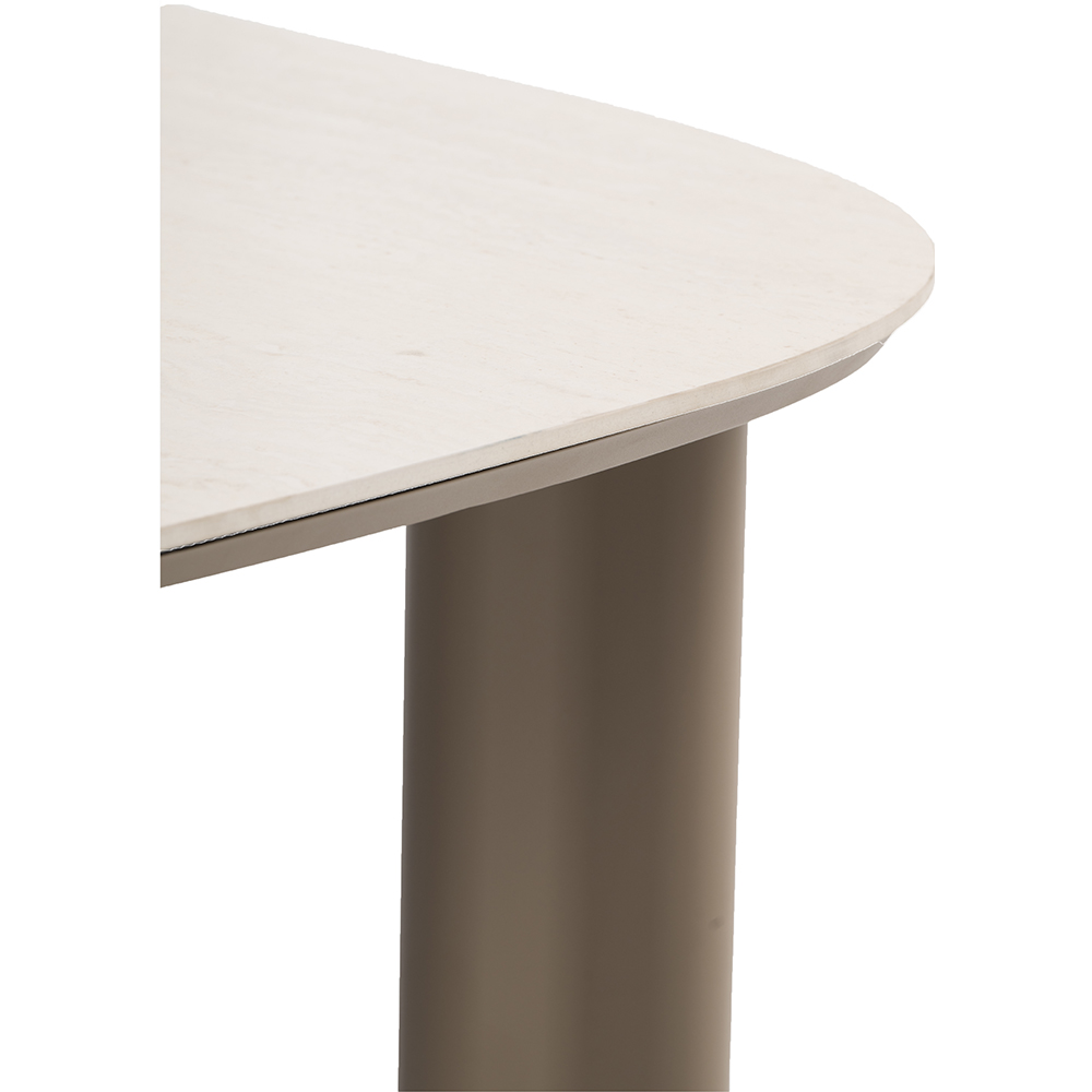 Masa terasa LIVINTWIST Scroll, aluminiu, 240 x 120 x 75 cm, taupe