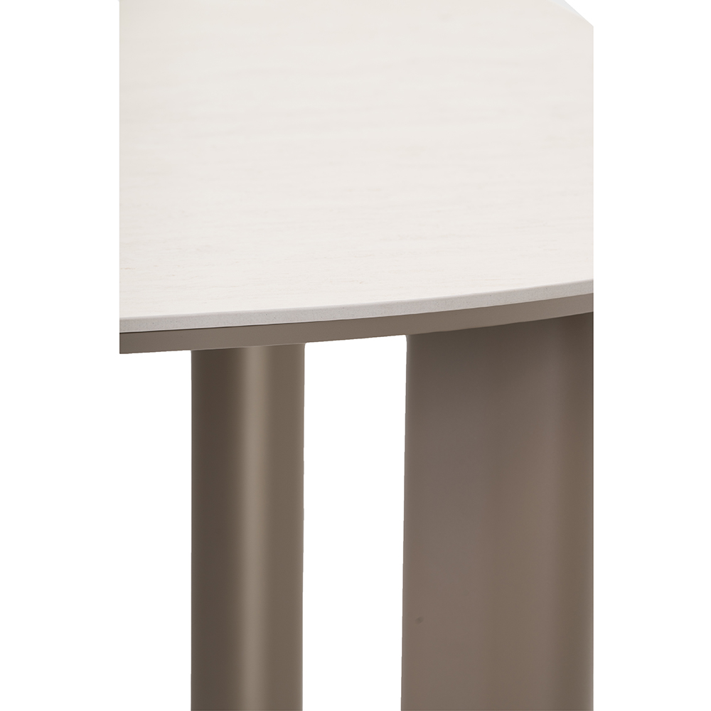 Masa terasa LIVINTWIST Scroll, aluminiu, 240 x 120 x 75 cm, taupe