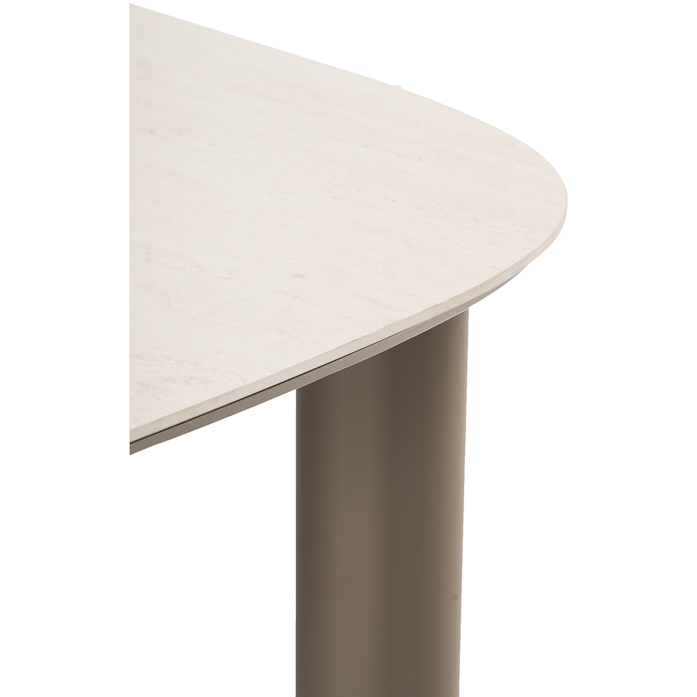 Masa terasa LIVINTWIST Scroll, aluminiu, 240 x 120 x 75 cm, taupe