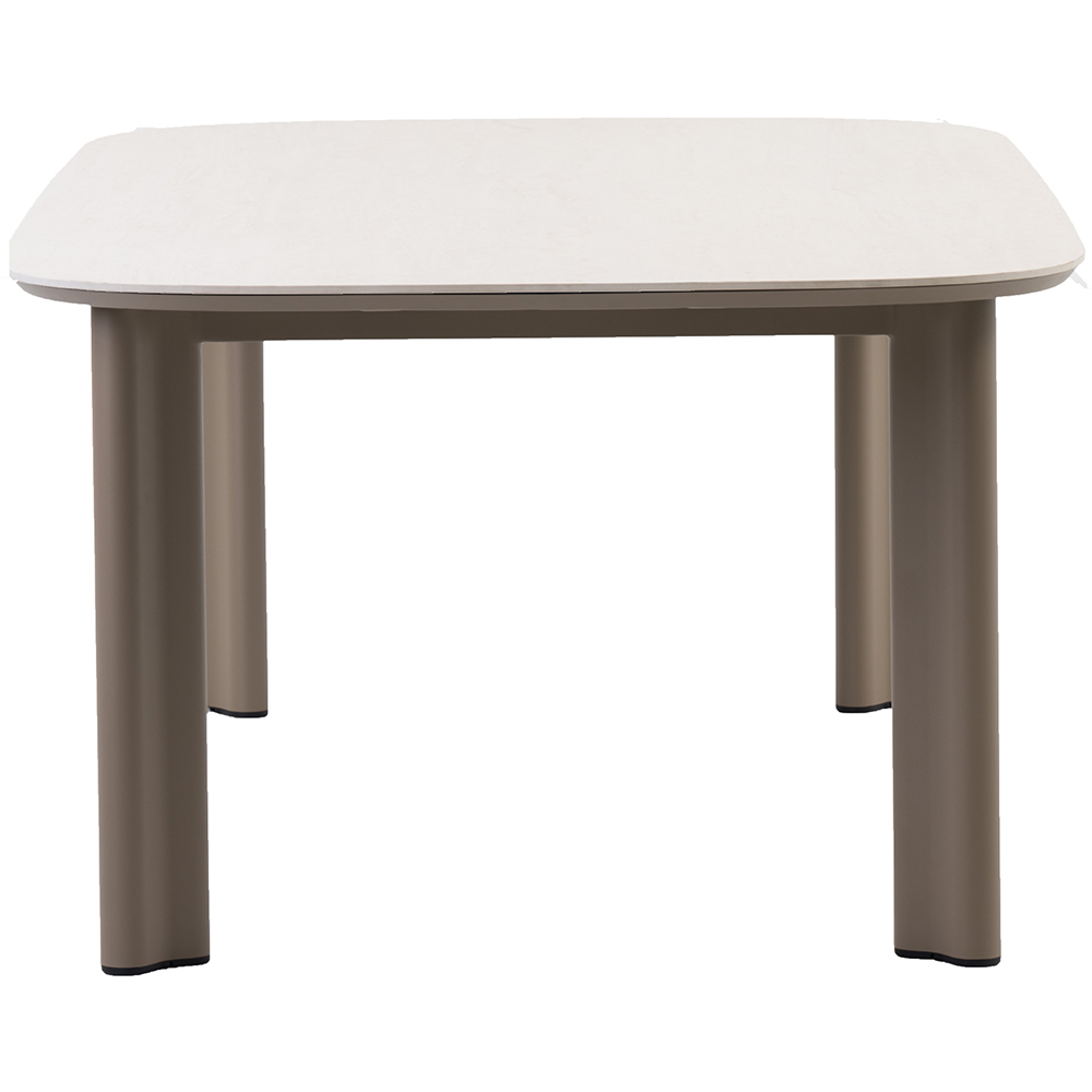 Masa terasa LIVINTWIST Scroll, aluminiu, 240 x 120 x 75 cm, taupe