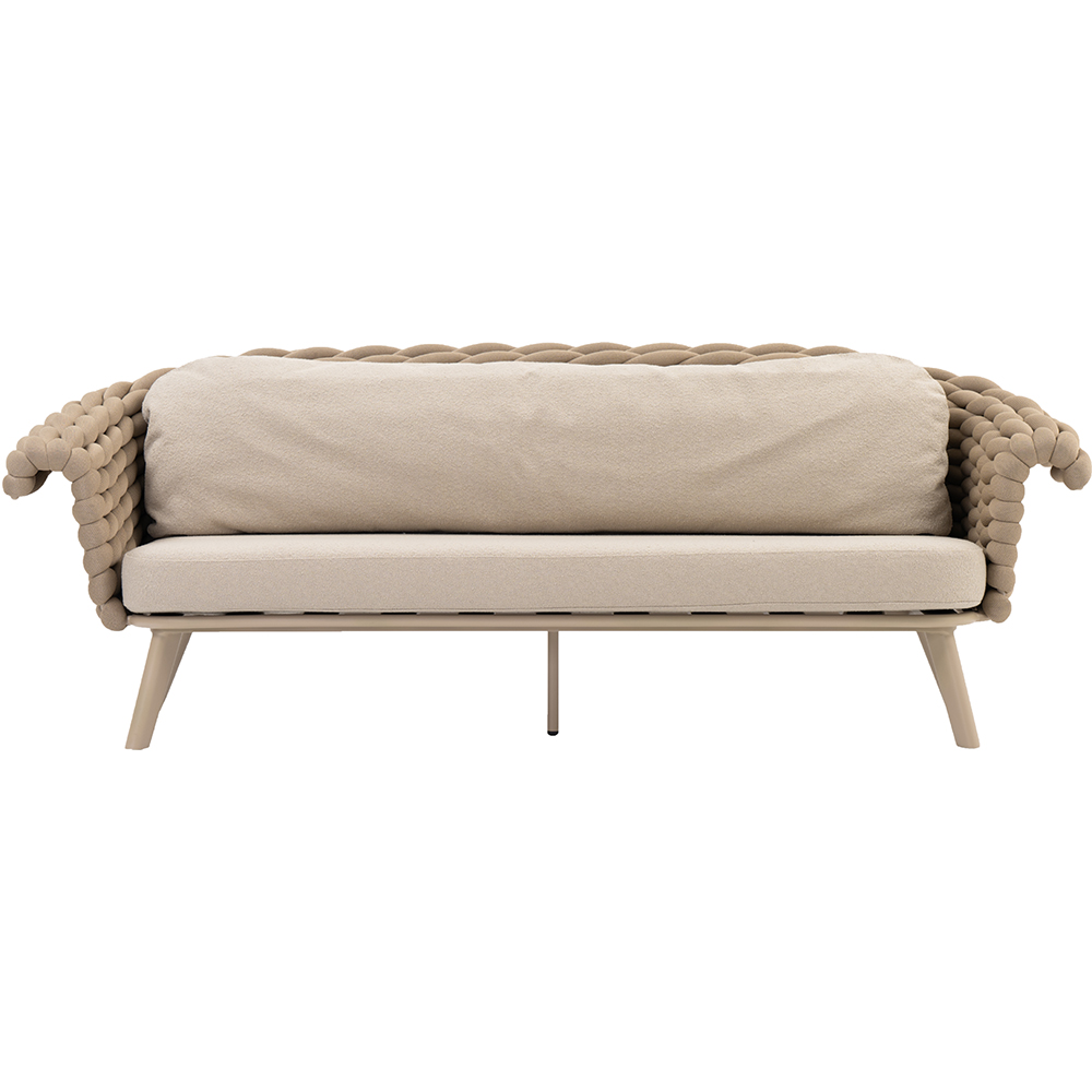 Canapea terasa LIVINTWIST Scroll, aluminiu, 230 x 90 x 79 cm, bej