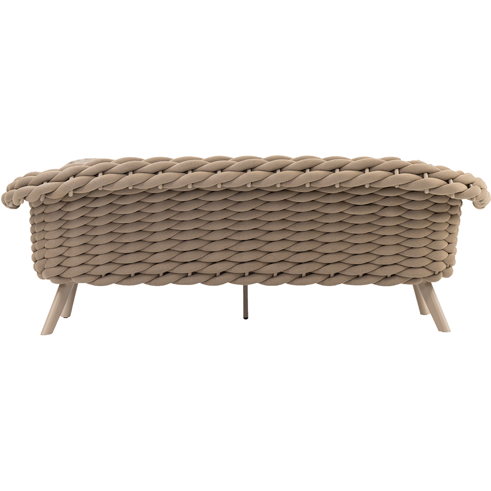 Canapea terasa LIVINTWIST Scroll, aluminiu, 230 x 90 x 79 cm, bej