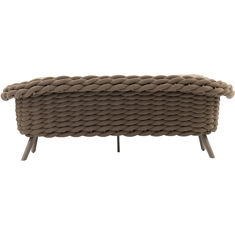 Canapea terasa LIVINTWIST Scroll, aluminiu, 230 x 90 x 79 cm, taupe