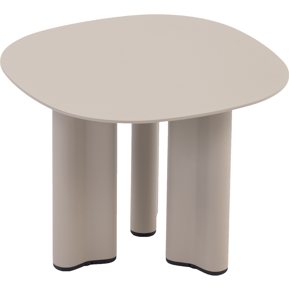 Masa terasa LIVINTWIST Scroll, aluminiu, 54 x 54 x 40.2 cm, bej