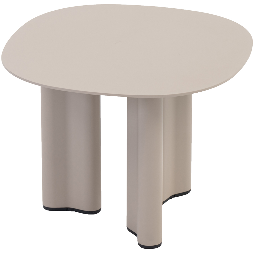 Masa terasa LIVINTWIST Scroll, aluminiu, 54 x 54 x 40.2 cm, bej
