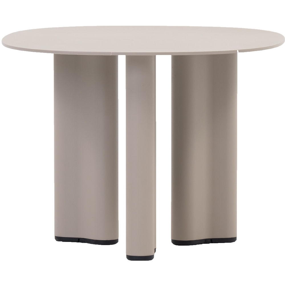 Masa terasa LIVINTWIST Scroll, aluminiu, 54 x 54 x 40.2 cm, bej