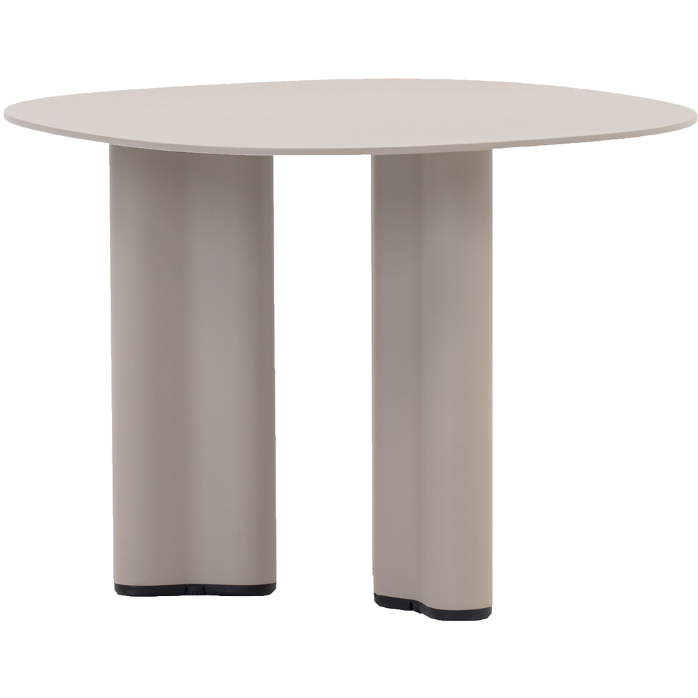 Masa terasa LIVINTWIST Scroll, aluminiu, 54 x 54 x 40.2 cm, bej