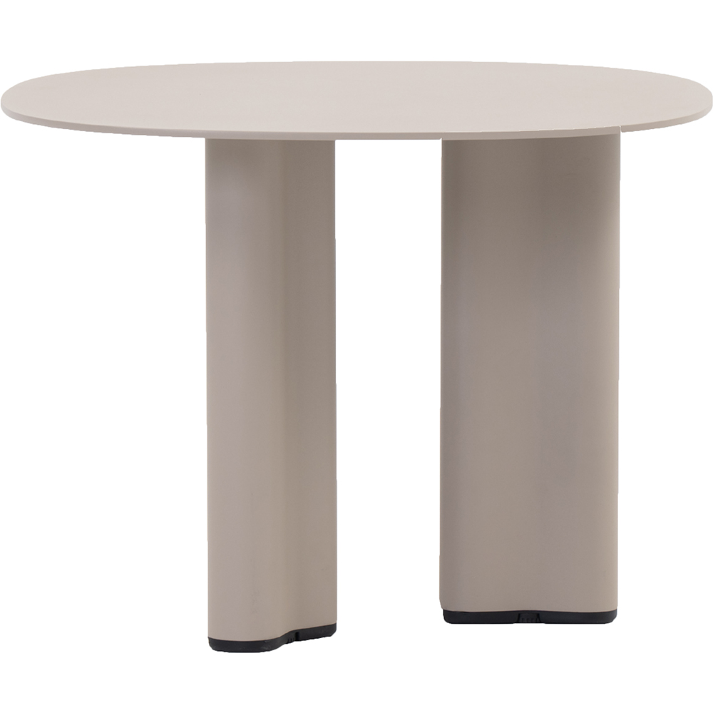 Masa terasa LIVINTWIST Scroll, aluminiu, 54 x 54 x 40.2 cm, bej