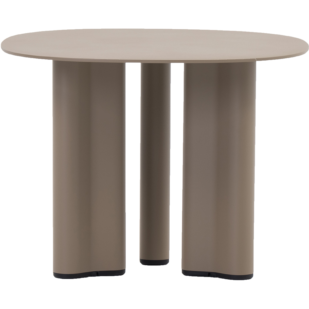 Masa terasa LIVINTWIST Scroll, aluminiu, 54 x 54 x 40.2 cm, taupe