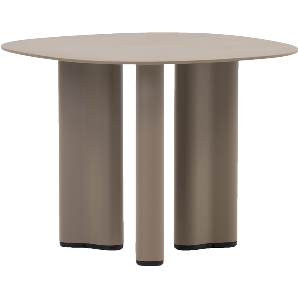 Masa terasa LIVINTWIST Scroll, aluminiu, 54 x 54 x 40.2 cm, taupe