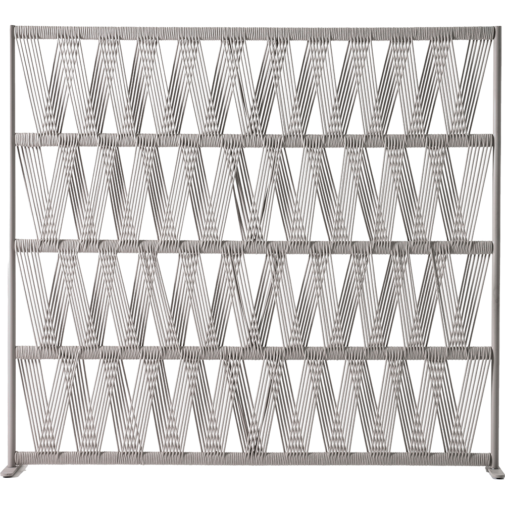 Paravan LIVINTWIST L, aluminiu, 181.5 x 32 x 161.1 cm, gri