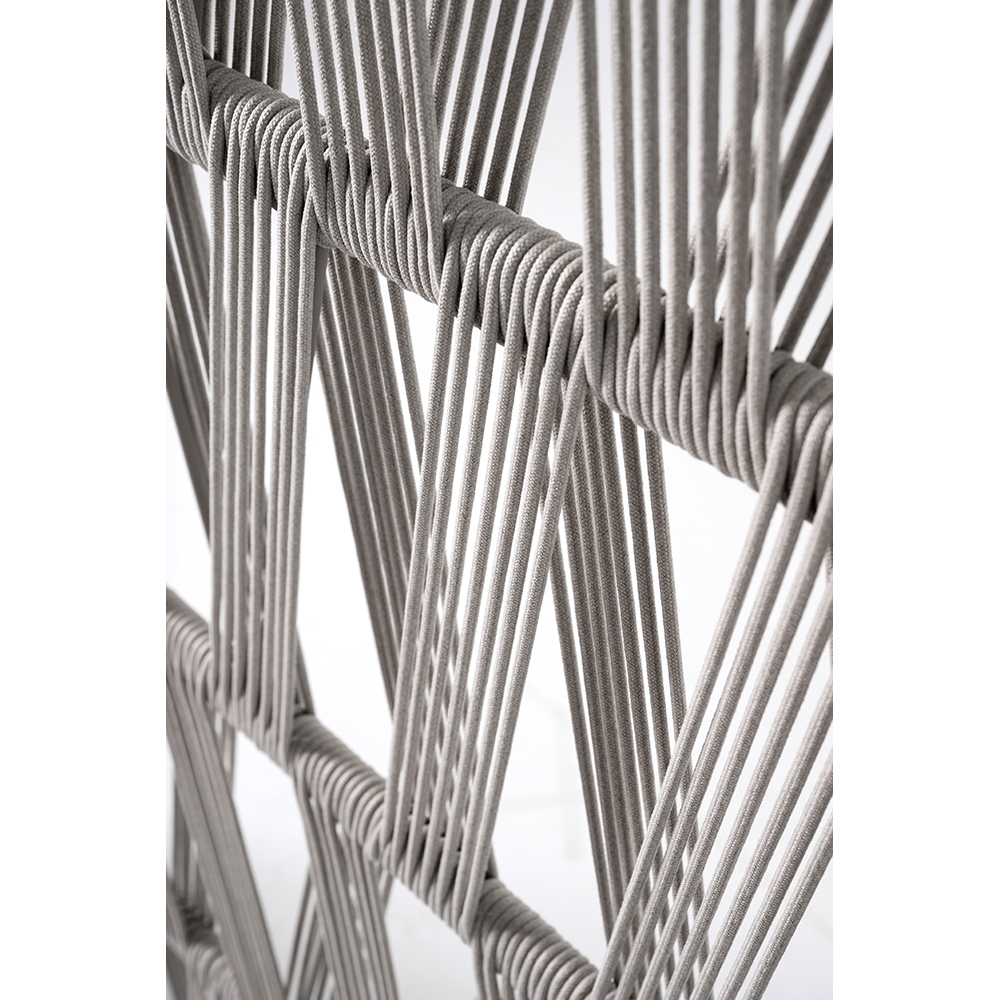Paravan LIVINTWIST L, aluminiu, 181.5 x 32 x 161.1 cm, gri