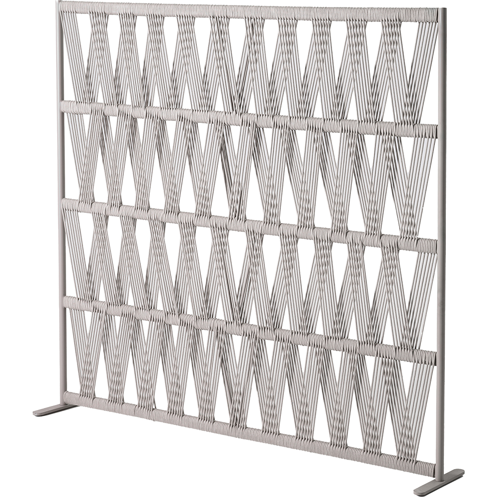 Paravan LIVINTWIST L, aluminiu, 181.5 x 32 x 161.1 cm, gri