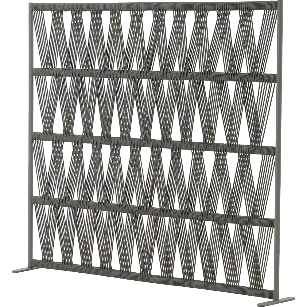 Paravan LIVINTWIST L, aluminiu, 181.5 x 32 x 162.1 cm, taupe