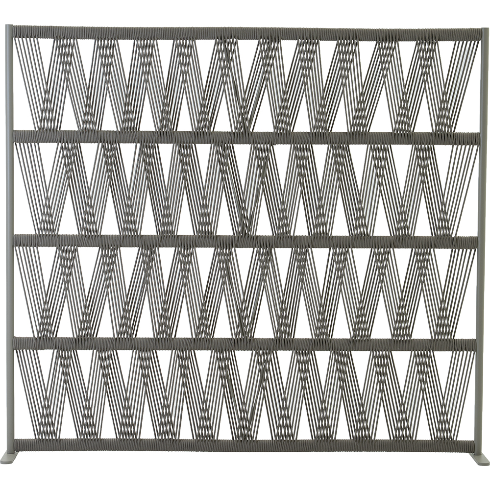 Paravan LIVINTWIST L, aluminiu, 181.5 x 32 x 162.1 cm, taupe