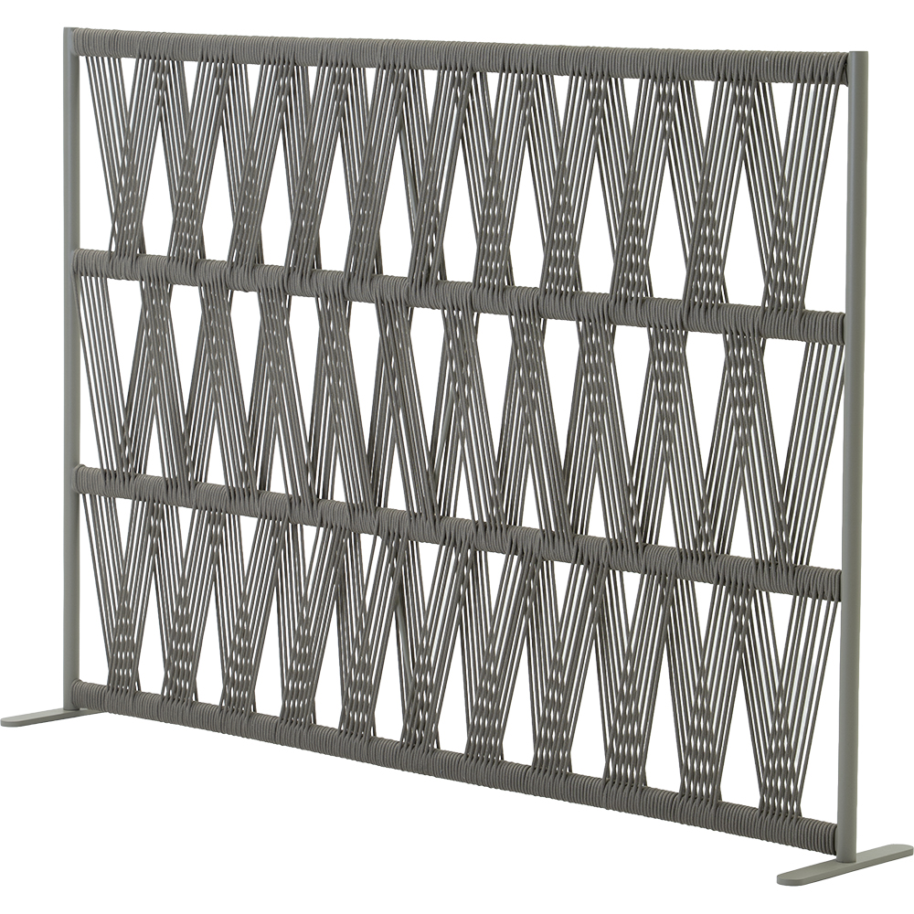 Paravan LIVINTWIST S, aluminiu, 181.5 x 32 x 123.2 cm, taupe