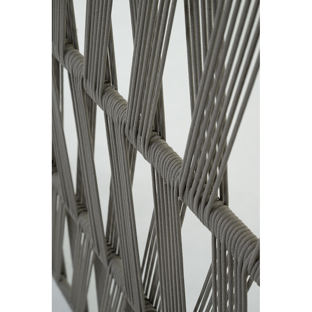 Paravan LIVINTWIST S, aluminiu, 181.5 x 32 x 123.2 cm, taupe