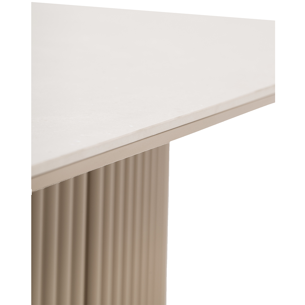 Masa terasa LIVINTWIST Soft, aluminiu, 120 x 120 x 38 cm, bej