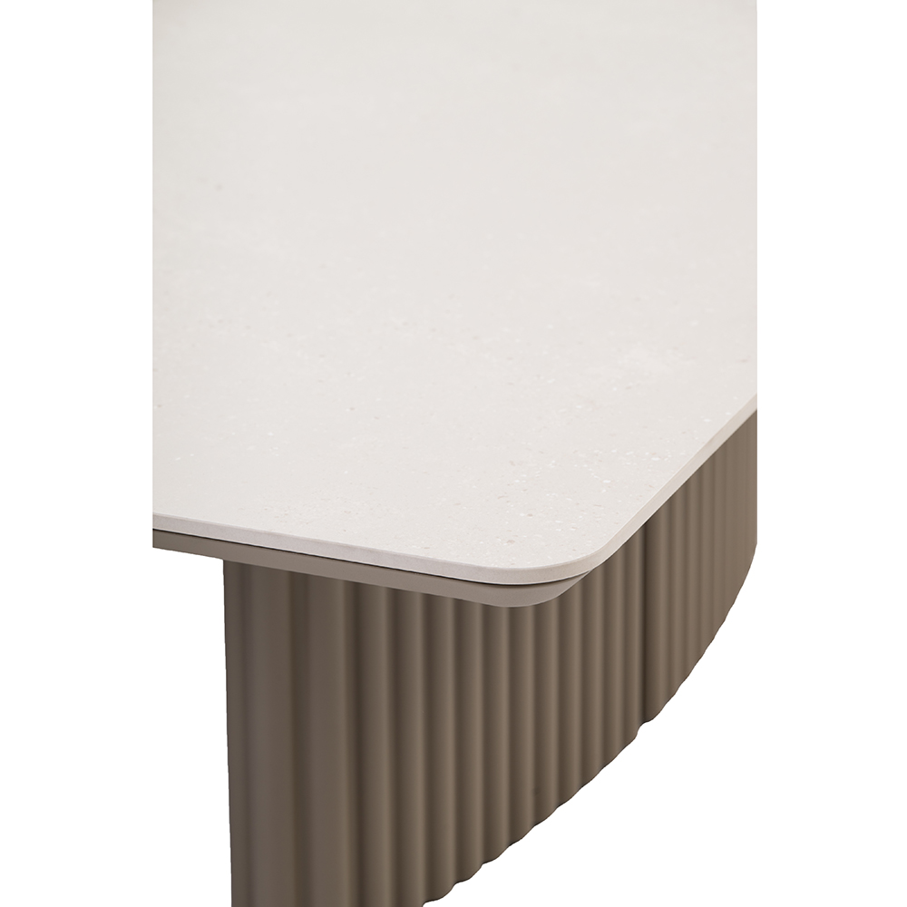 Masa terasa LIVINTWIST Soft, aluminiu, 120 x 120 x 38 cm, taupe