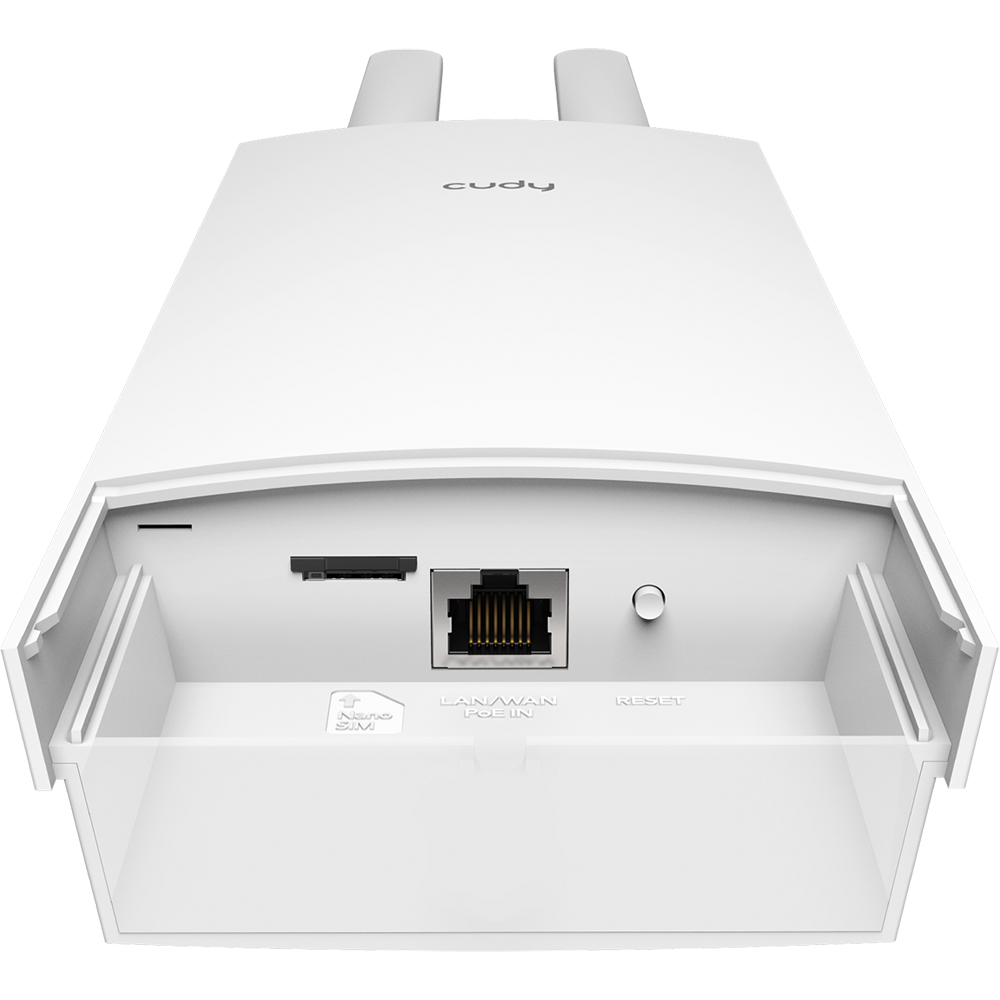 Router Wireless CUDY LT400 Outdoor N300, Wi-Fi 4, Dual-Band 300 + 300 Mbps, alb