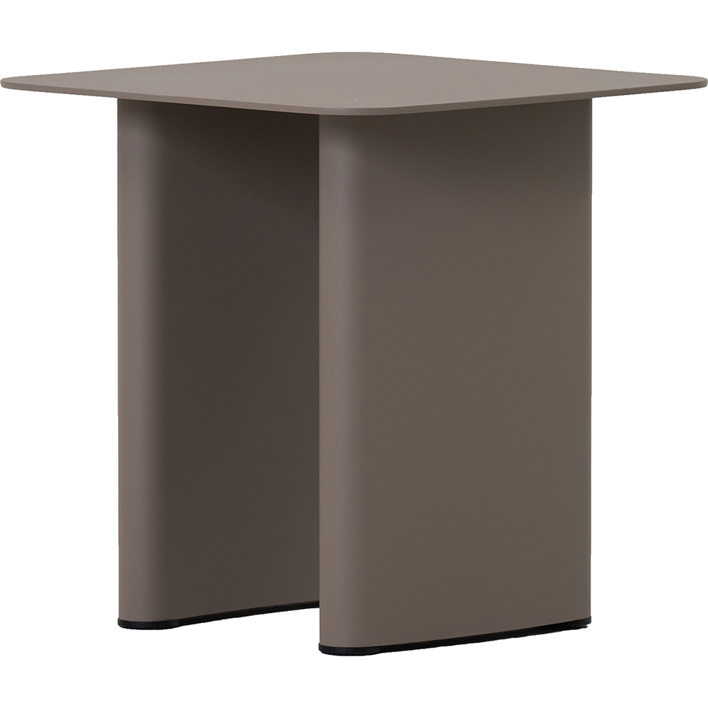 Masa terasa LIVINTWIST Victory, aluminiu, 44 x 44 x 45 cm, maro taupe
