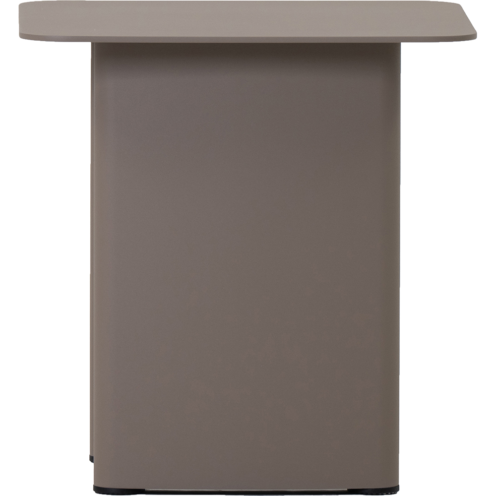 Masa terasa LIVINTWIST Victory, aluminiu, 44 x 44 x 45 cm, maro taupe