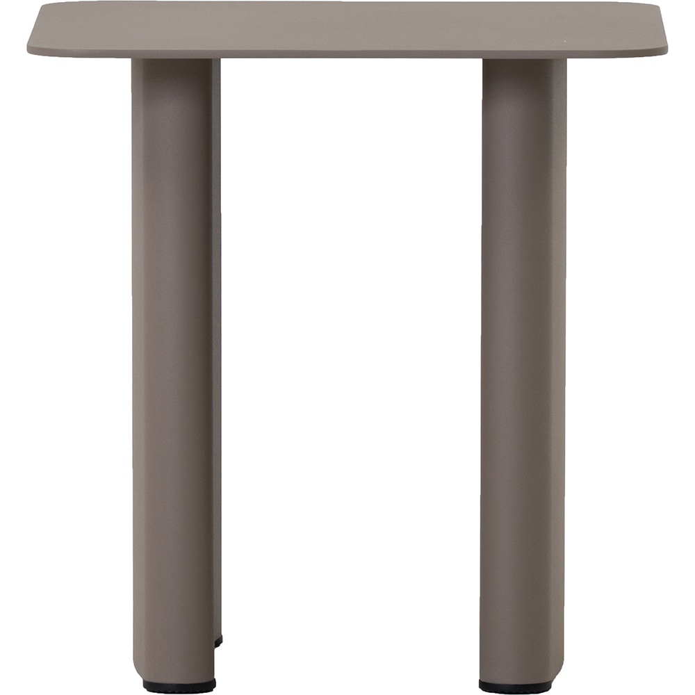 Masa terasa LIVINTWIST Victory, aluminiu, 44 x 44 x 45 cm, maro taupe