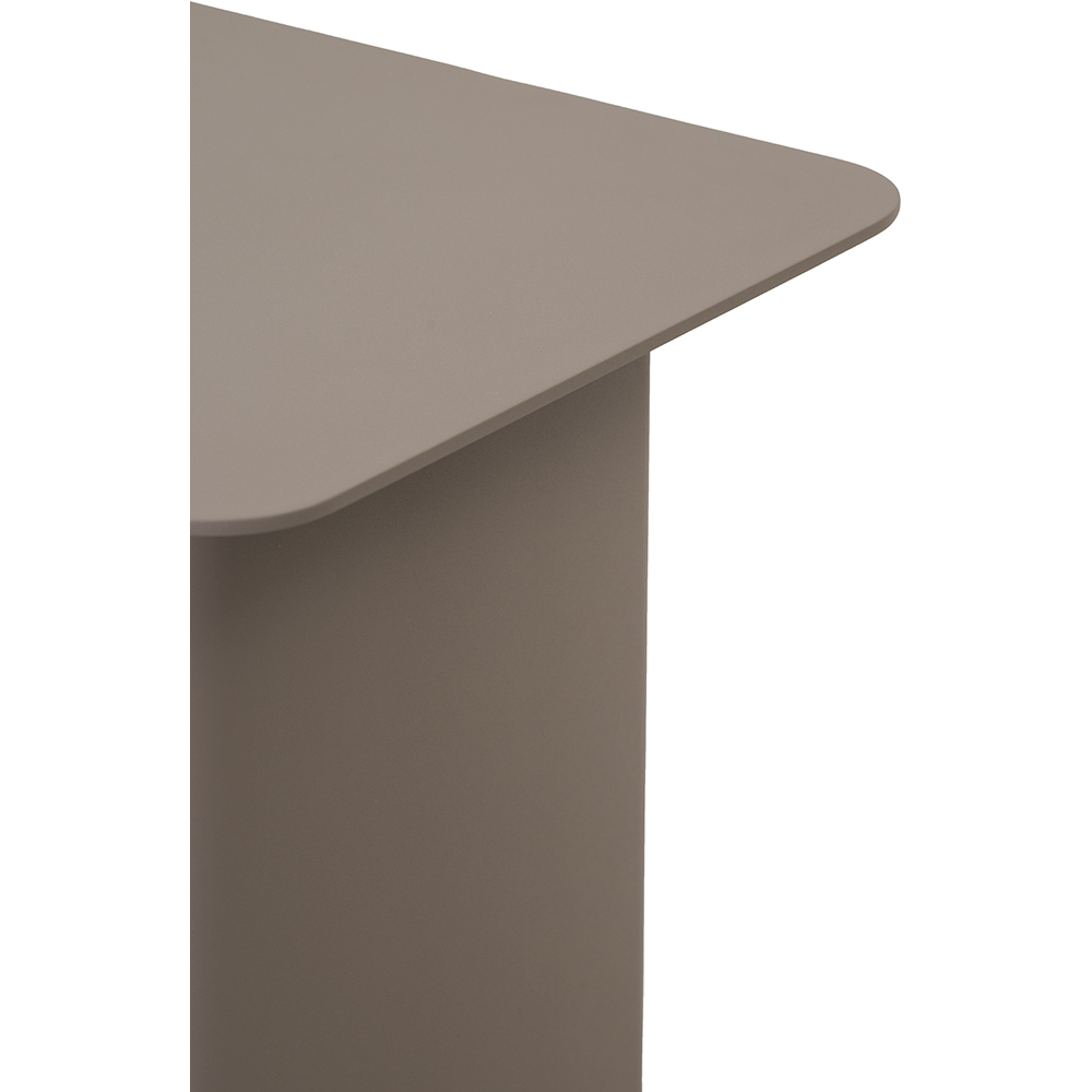Masa terasa LIVINTWIST Victory, aluminiu, 44 x 44 x 45 cm, maro taupe