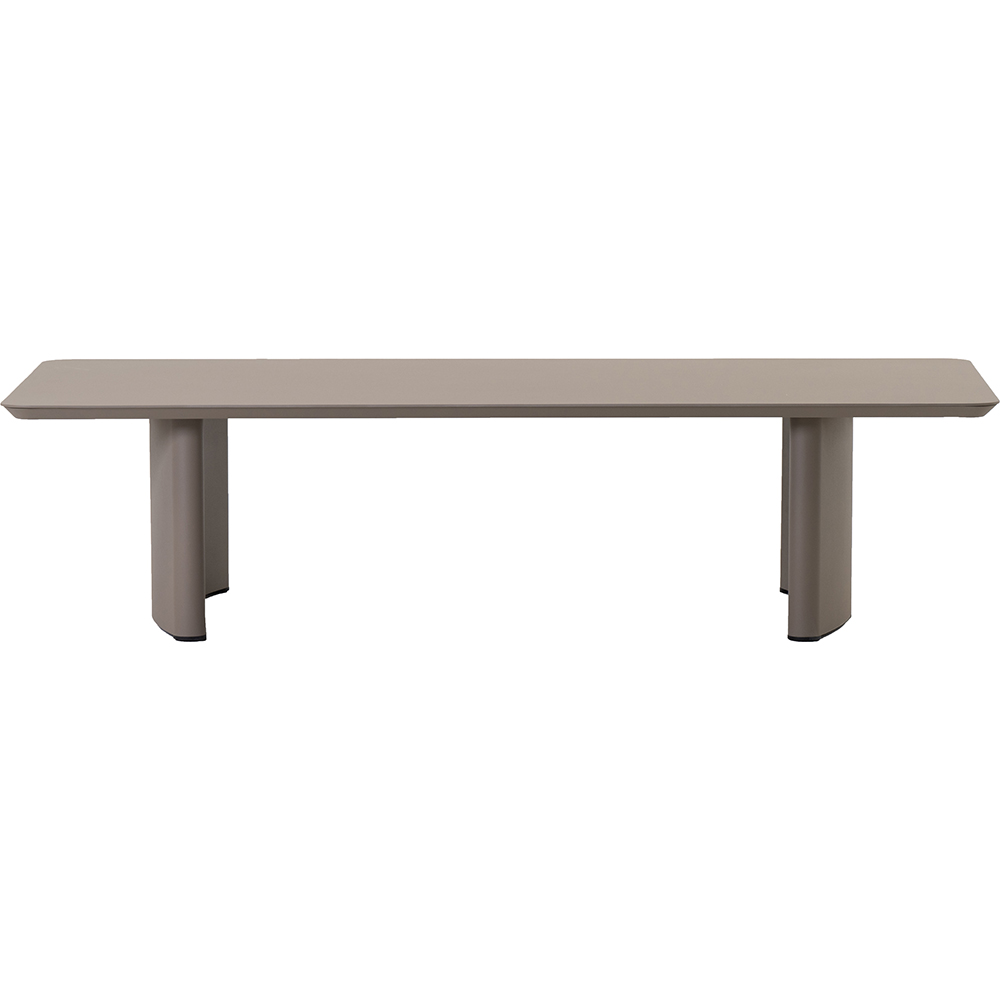 Masa terasa LIVINTWIST Victory, aluminiu, 150 x 75 x 37 cm, maro taupe