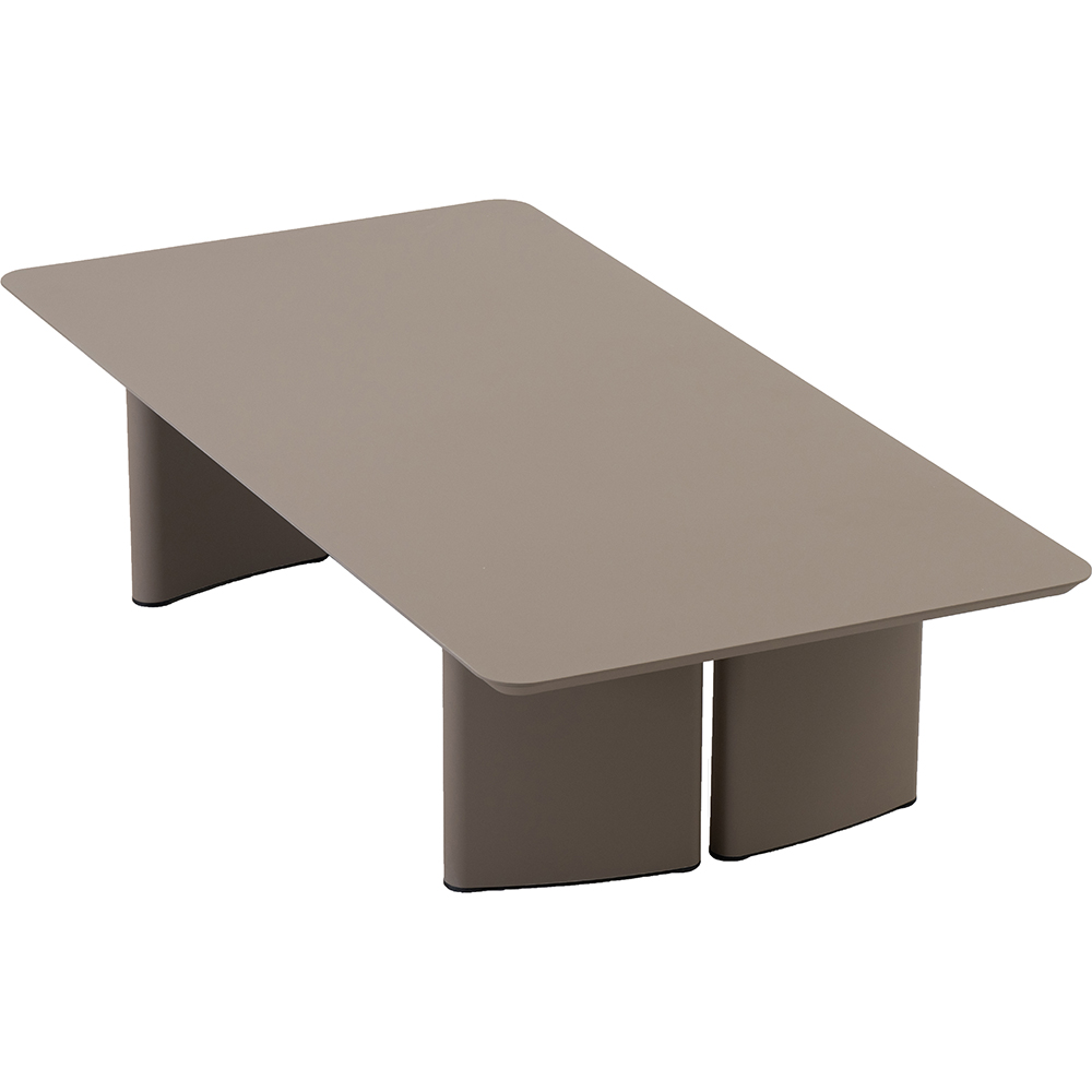 Masa terasa LIVINTWIST Victory, aluminiu, 150 x 75 x 37 cm, maro taupe
