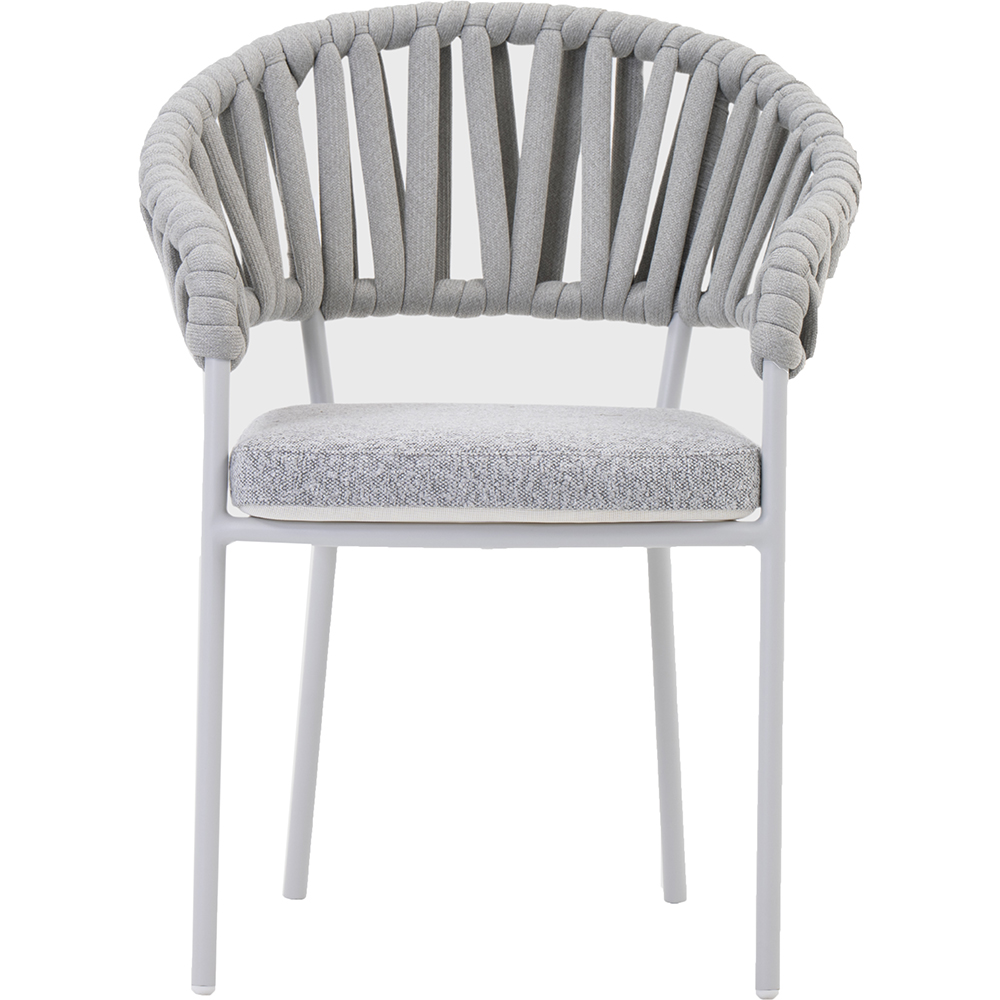 Scaun terasa LIVINTWIST Victory 1, aluminiu, 62.5 x 64 x 80 cm, gri