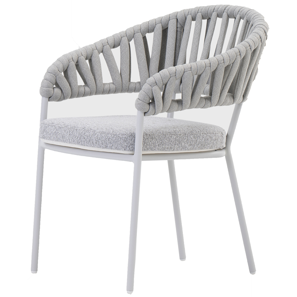 Scaun terasa LIVINTWIST Victory 1, aluminiu, 62.5 x 64 x 80 cm, gri